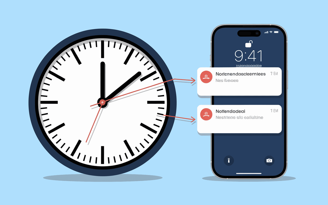 Horloge 9h avec smartphone notification a quelle heure arrive le virement pole emploi