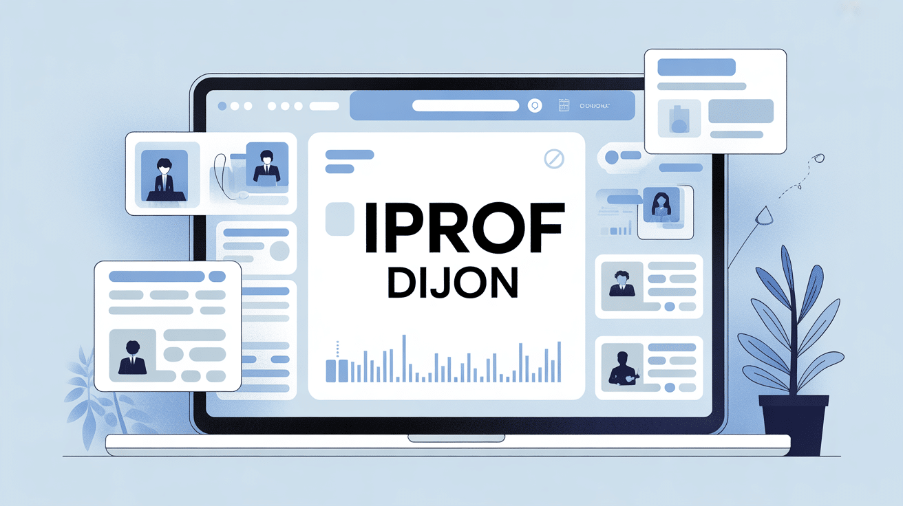 Illustration vectorielle du tableau de bord iProf Dijon