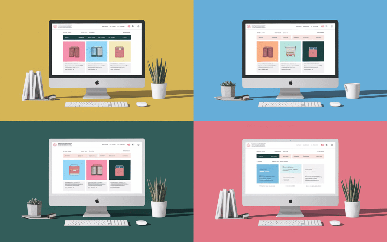 Écrans montrant différents sites web