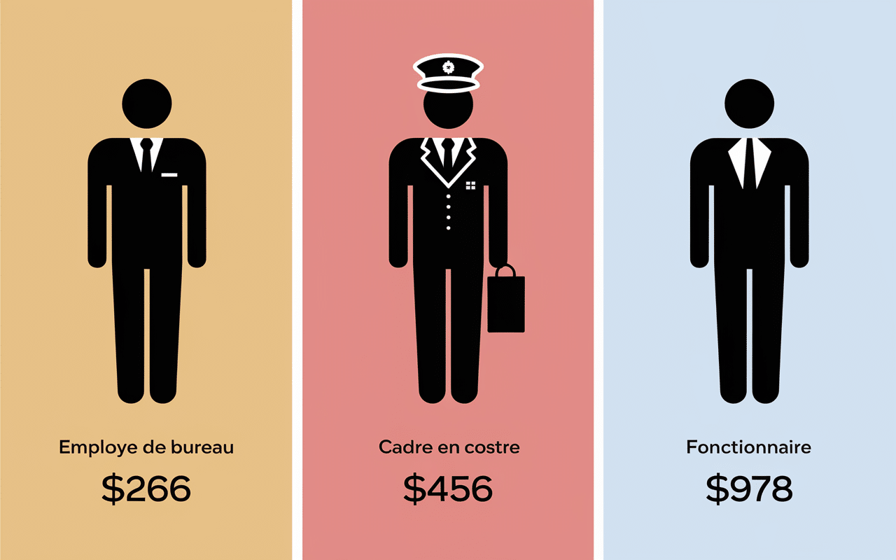 Montant net pour 2200 brut par statut
