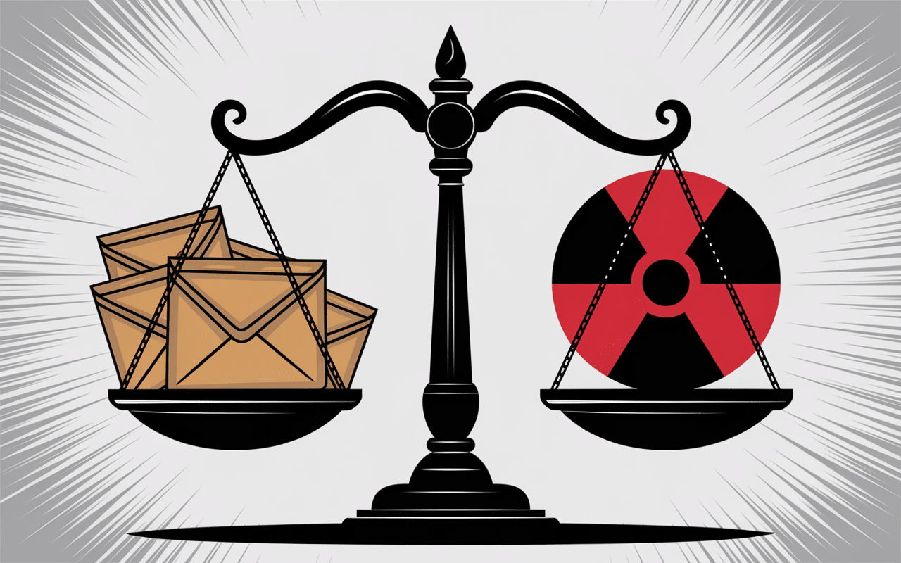 Balance justice avertissements radiation