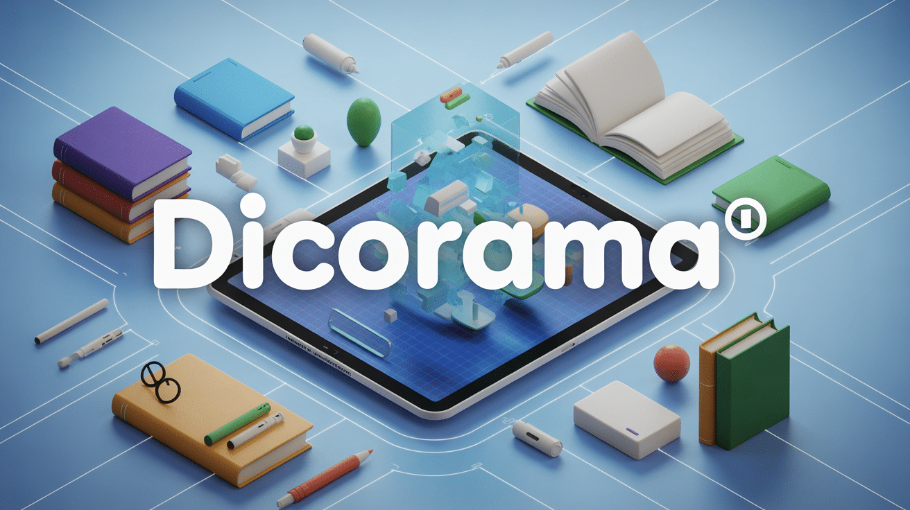 Environnement 3D interactif dicorama avec objets pédagogiques
