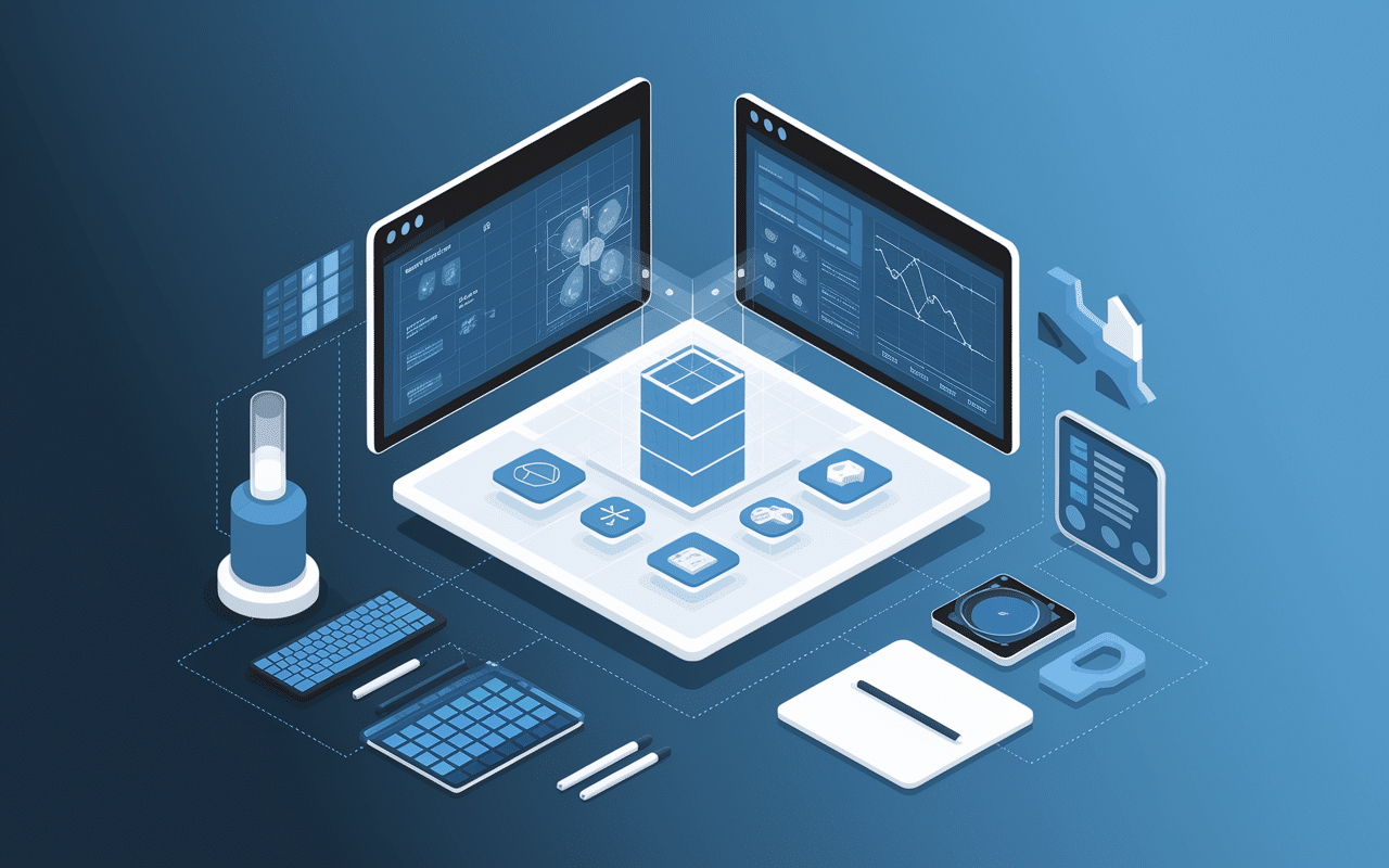 Plateforme 3D dicorama avec fonctionnalités techniques