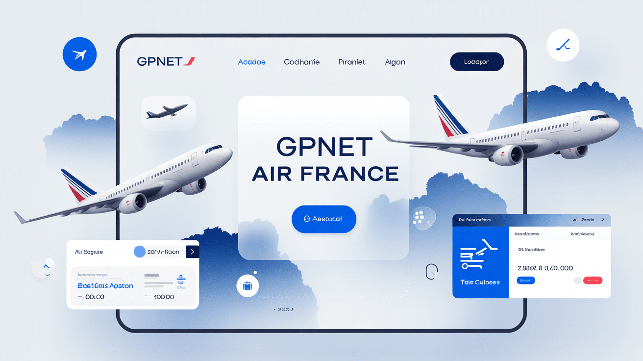 Interface GPNet Air France sur ordinateur
