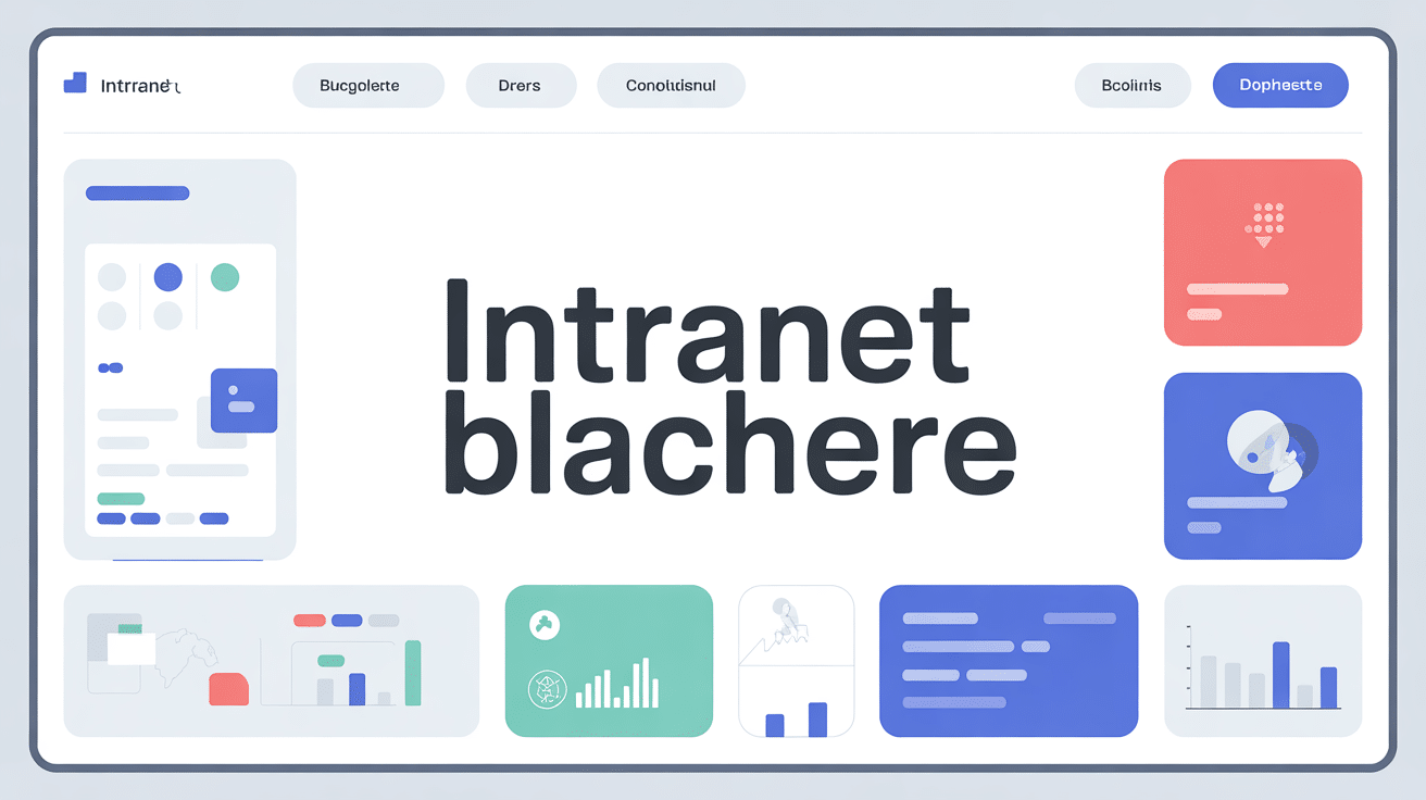 Interface moderne d'intranet Blachere sur écran