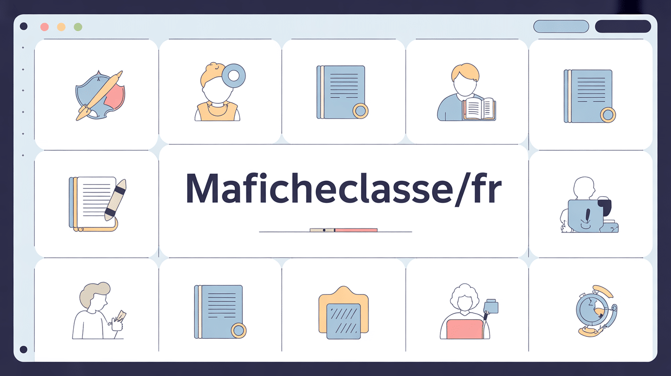 Interface de maficheclasse/fr sur écran