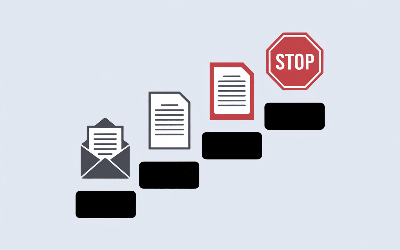 Escalier sanctions infographie