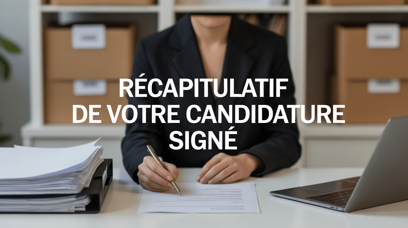 Personne portant un stylo au-dessus d'un document officiel sur un bureau moderne