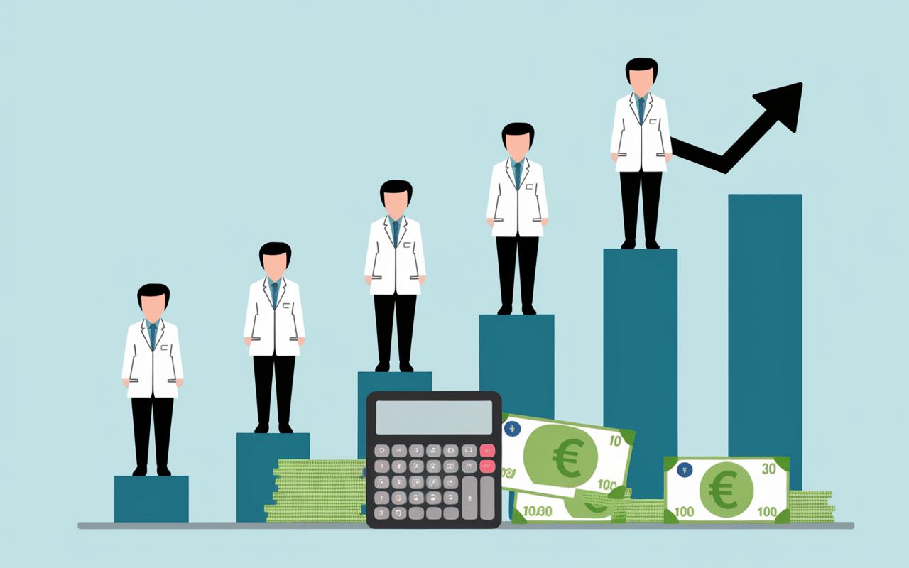 Graphique niveaux salaires pharmaceutiques