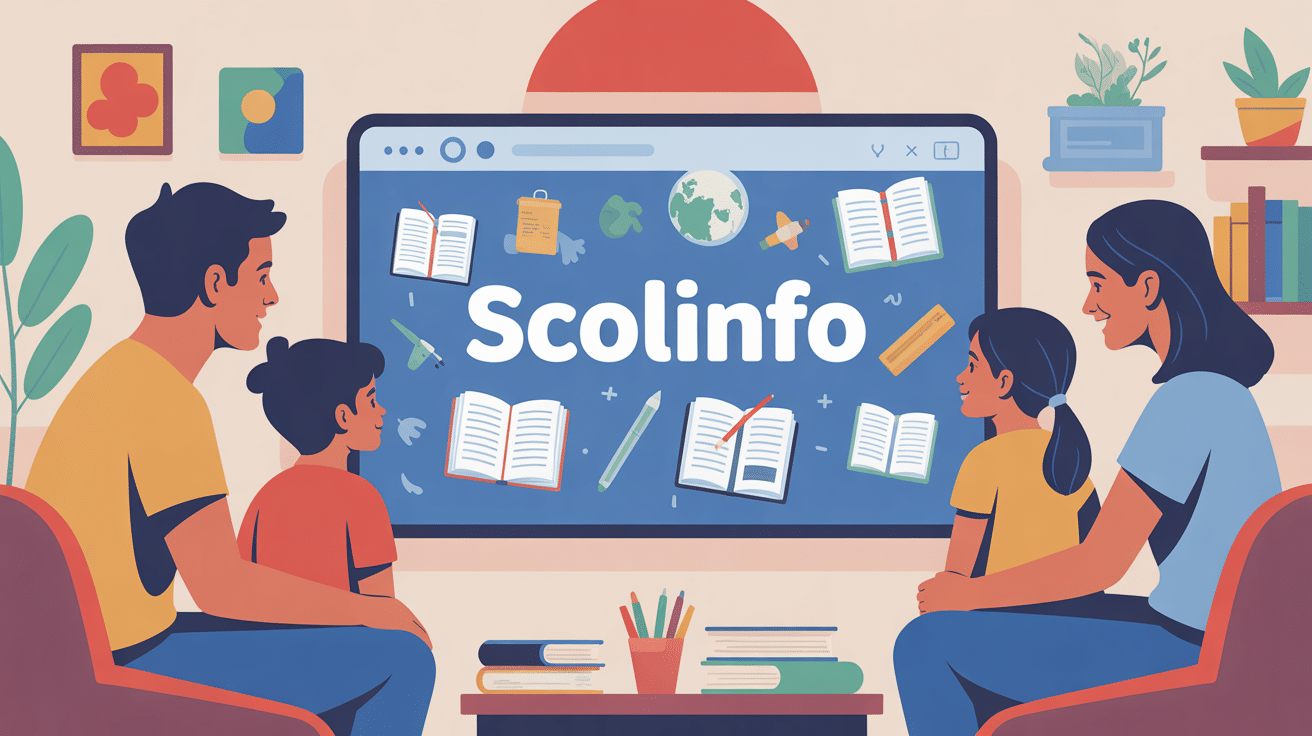 Famille regardant Scolinfo