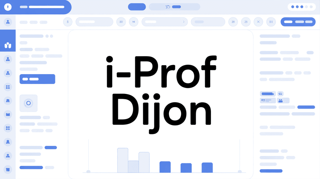 Interface i-prof Dijon avec tableau de bord