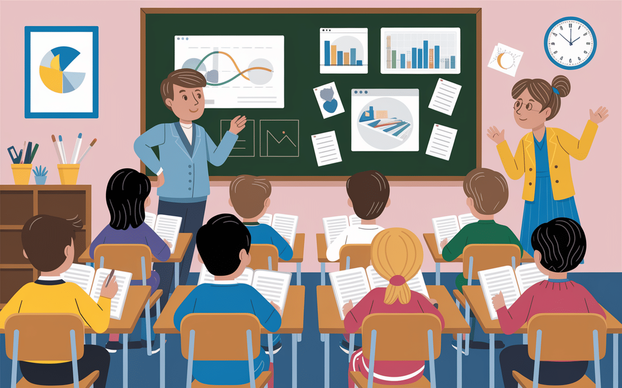 Élèves utilisant des questionnaires c'est pas sorcier