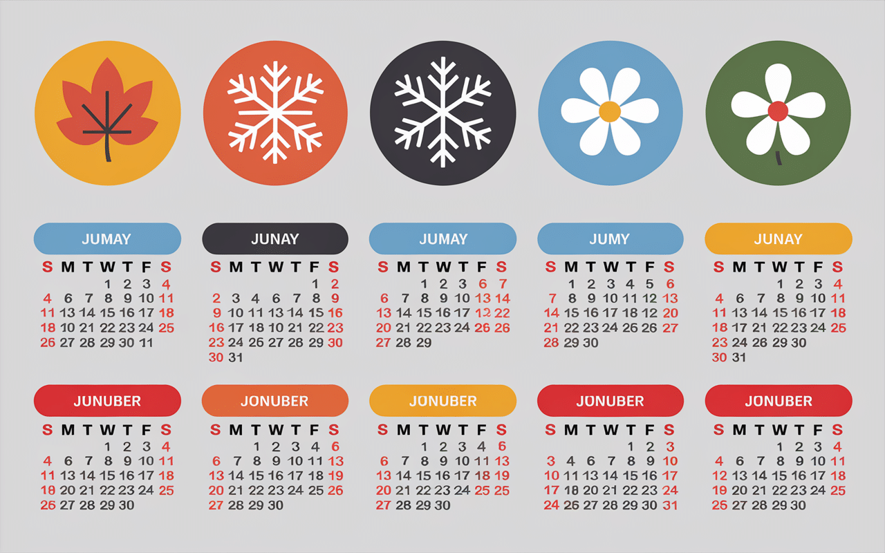 Calendrier mural des vacances scolaires Belgique