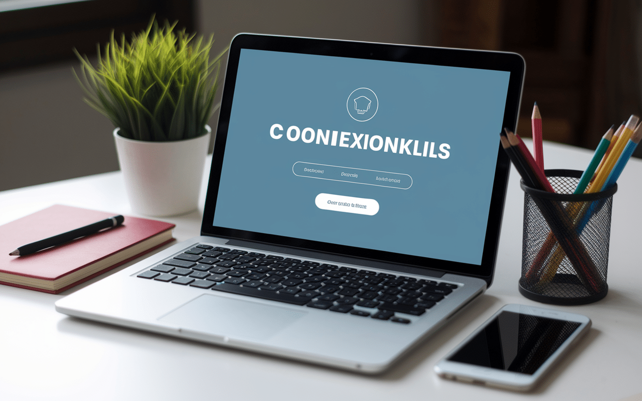 page de connexion ent 45 sur ordinateur portable