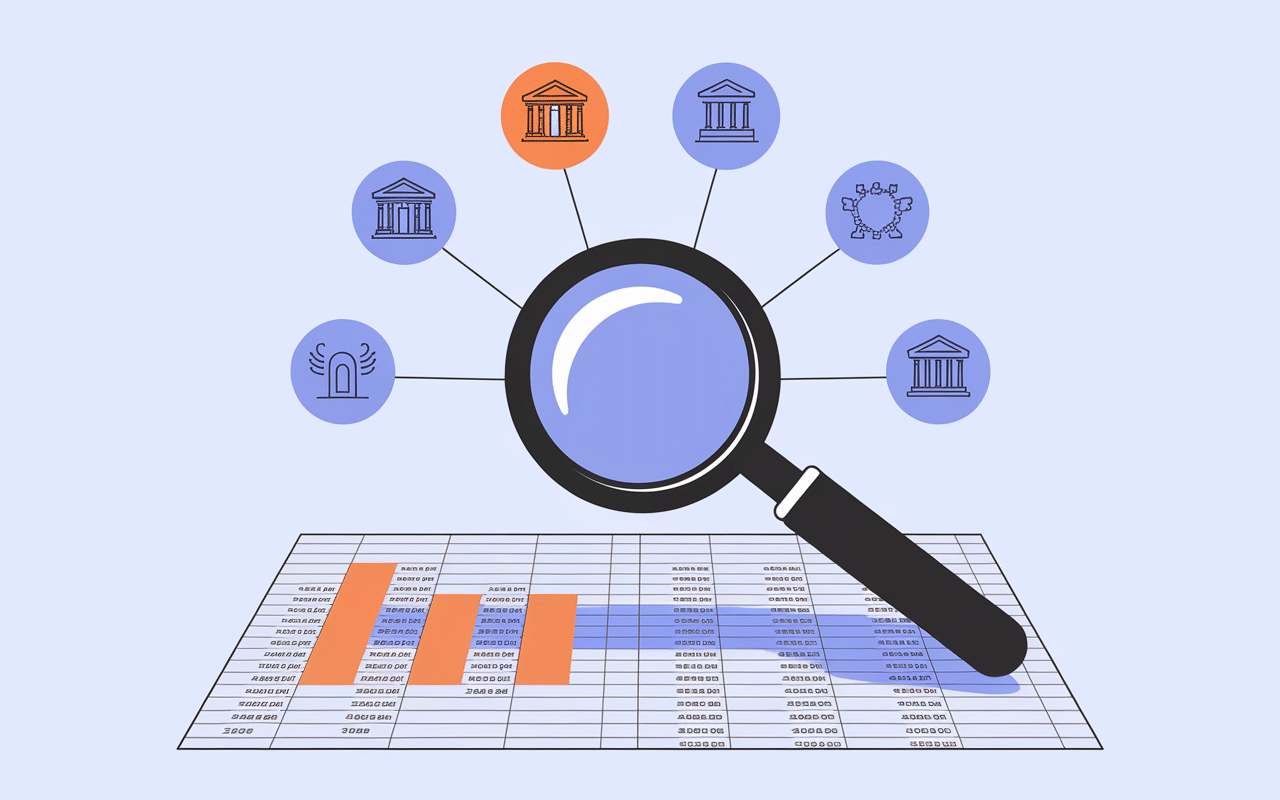 tableau de caractérisation stmg avec loupe et organisations