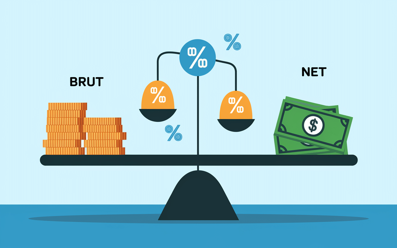 balance brut et net 1820 brut en net conversion