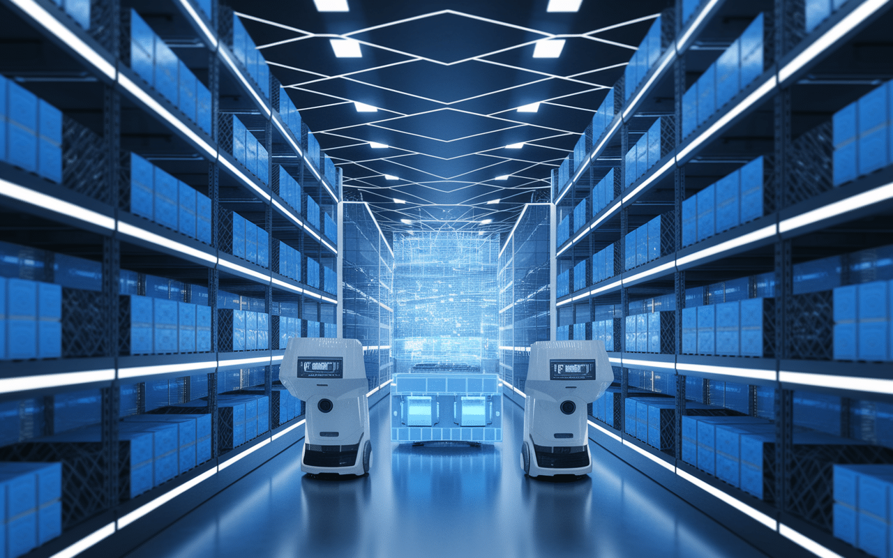 Intérieur automatisé central distribution center logistique