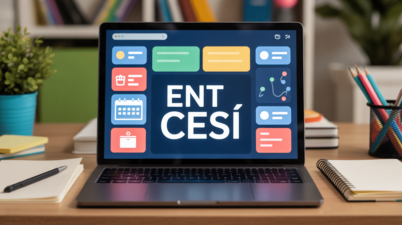 interface ent cesi sur ordinateur portable