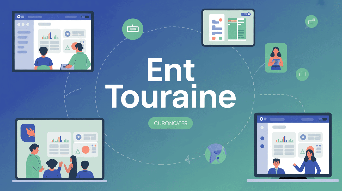 interface numerique ent touraine sur ordinateur et tablette