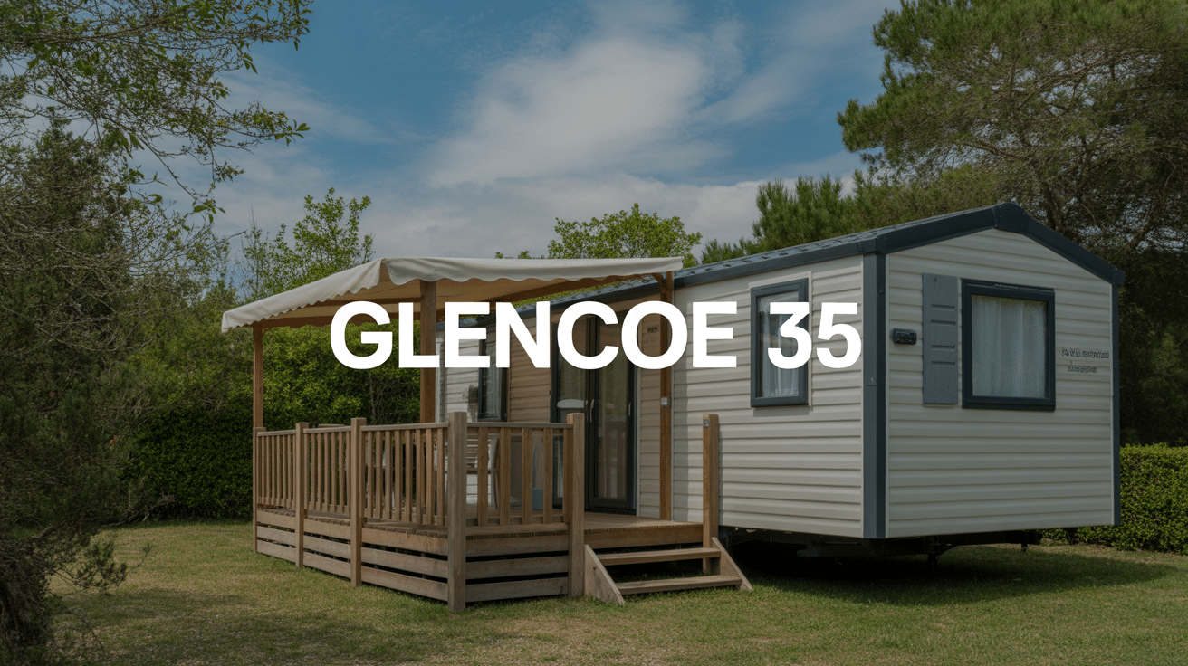 glencoe 35 mobil-home moderne terrasse bois