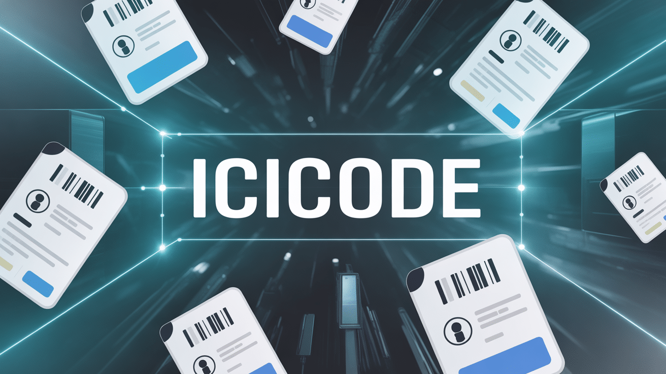 Illustration de documents numérisés icicode avec sécurité