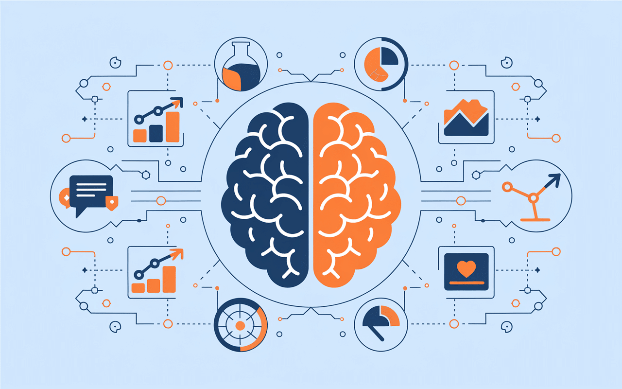 Cerveau et icônes d'affaires innovit