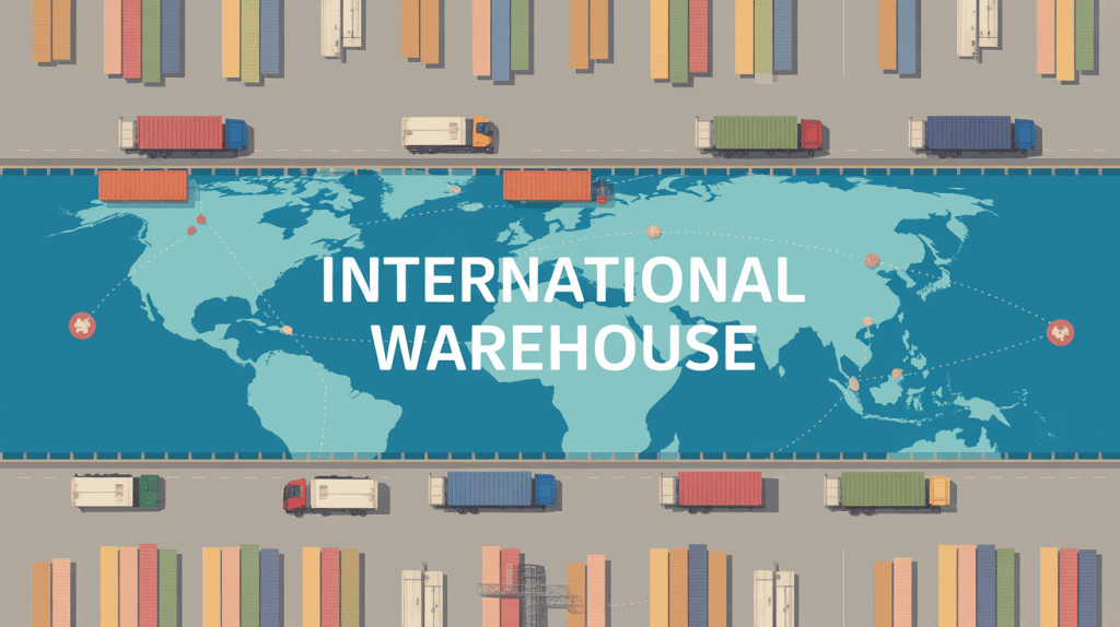Entrepôt international moderne, connexion globale