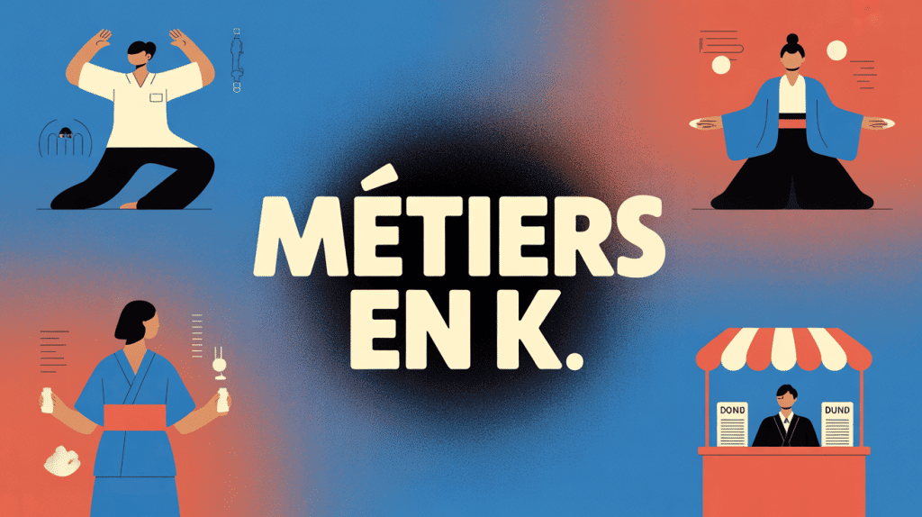 Illustration metier en k silhouettes professionnelles diverses