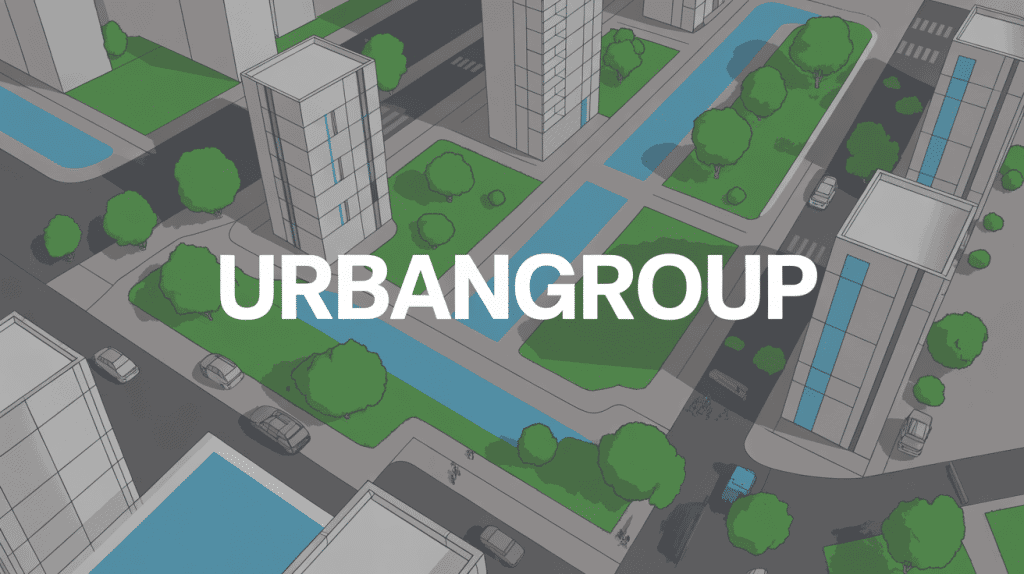 Vue aérienne urbangroup quartier contemporain