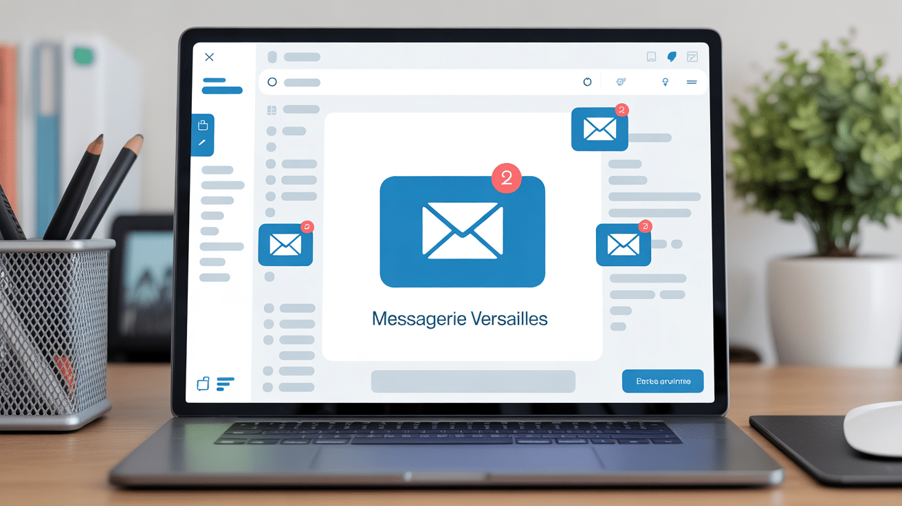 interface versailles messagerie écran ordinateur