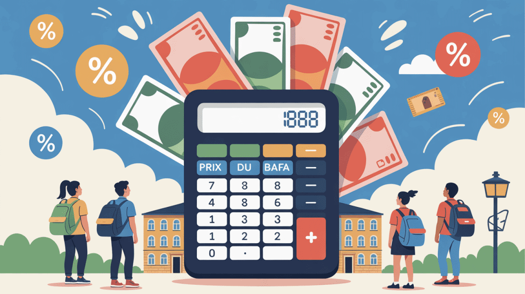 illustration bafa prix calculatrice billets euros