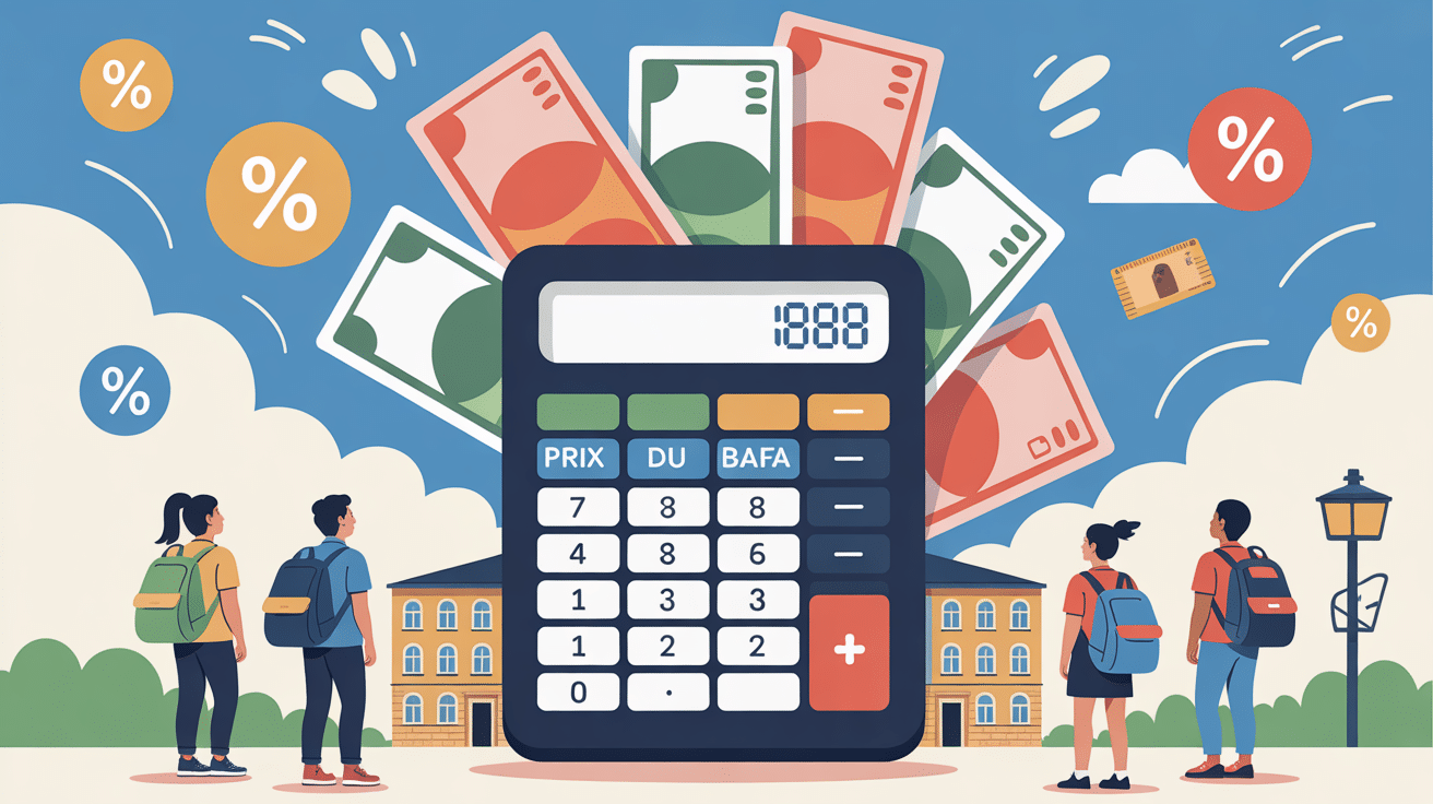 illustration bafa prix calculatrice billets euros