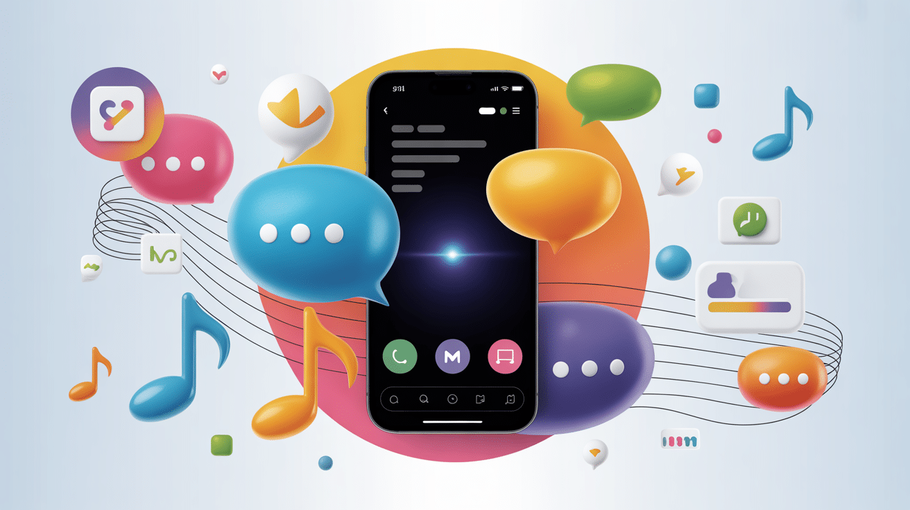 gonson smartphones bulles chat reseaux sociaux musique