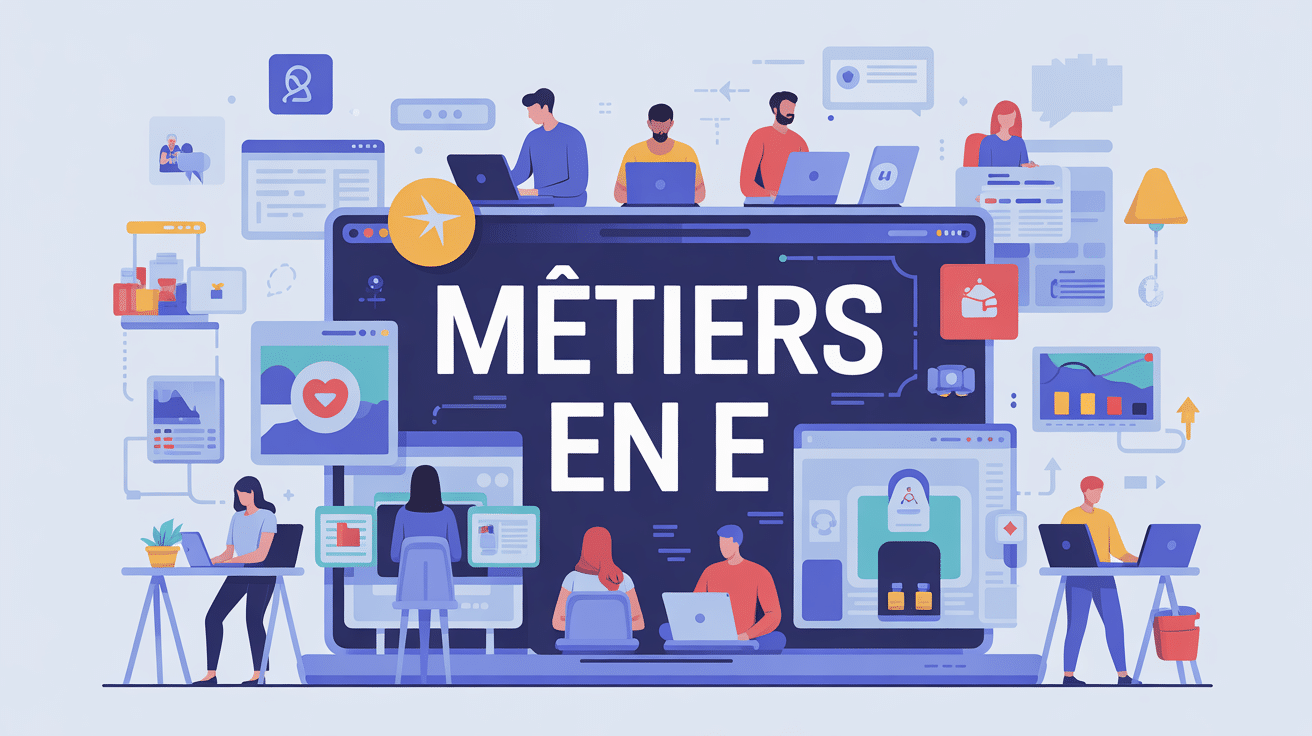 Illustration metier en e personnes digital
