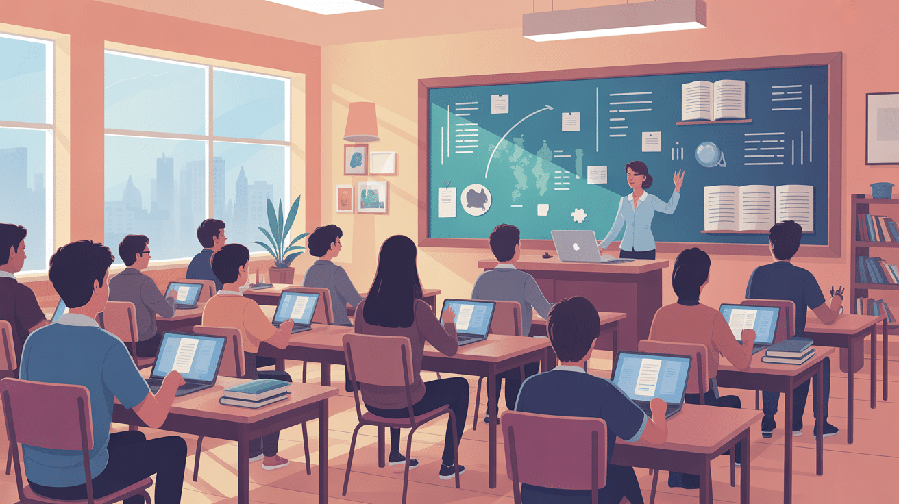 Salle de classe moderne campus universitaire de Saint-Jérôme