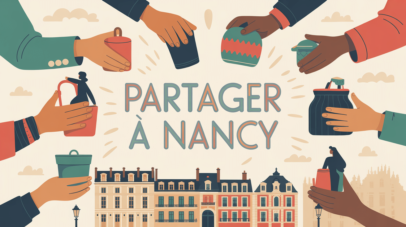partage nancy illustration place ville échanges citoyens