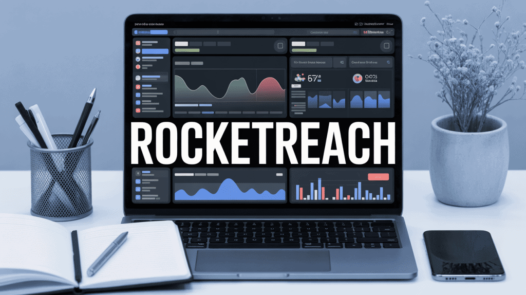 interface rocket reach application prospection écran ordinateur