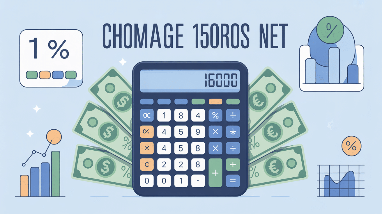 calcul chômage pour salaire 1500 net combien