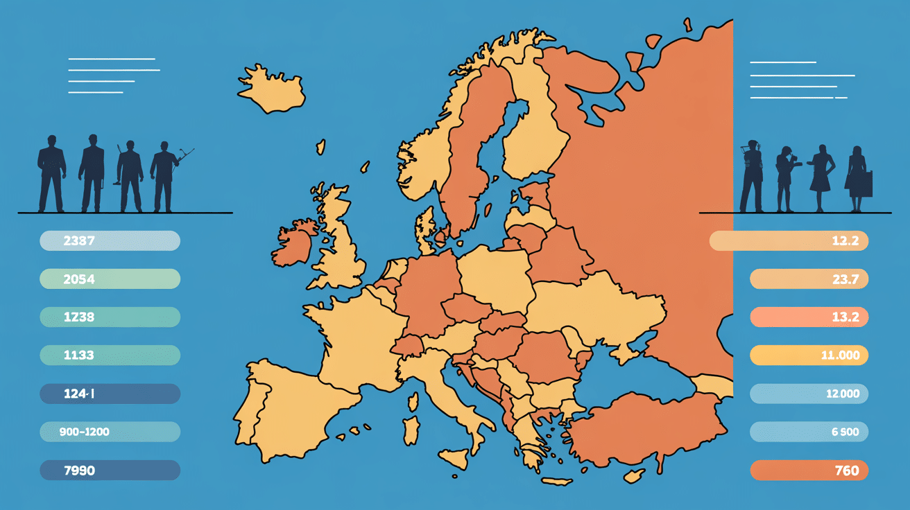 comparatif smic italie europe graphique