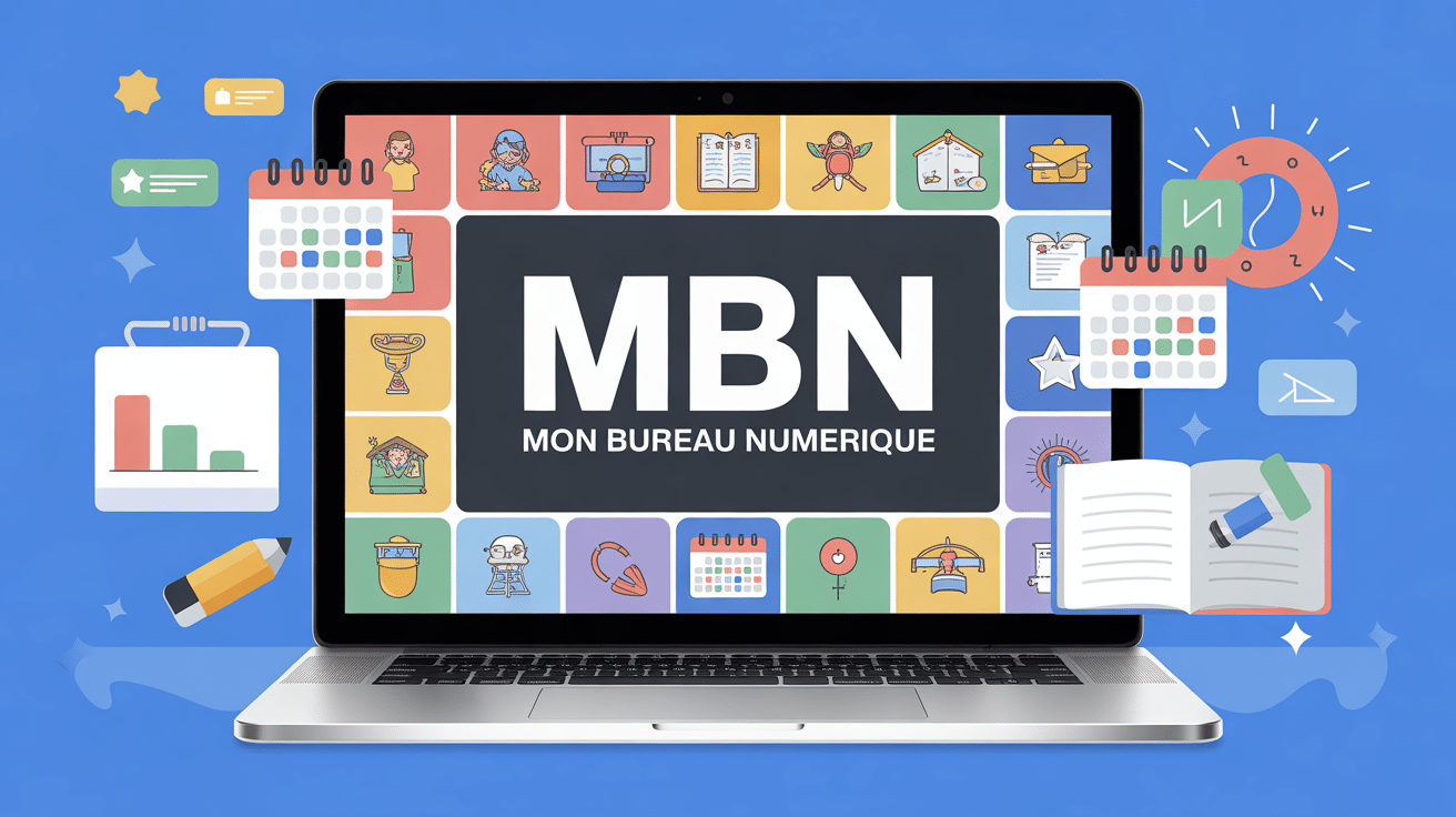 dashboard mbn mon bureau numérique sur ordinateur
