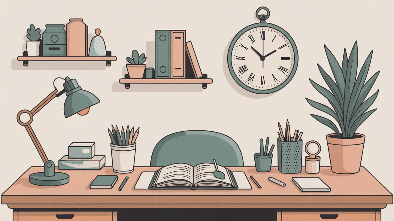 Bureau organisé pour travailler de chez soi