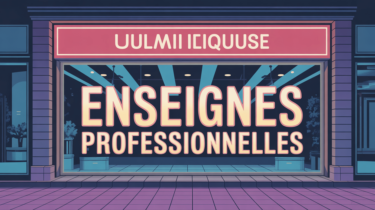 upcadhoc enseignes facade magasin lumineuse