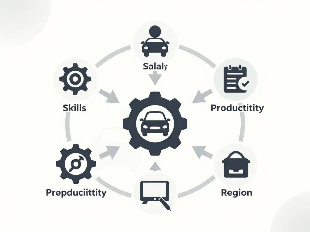 carrossier salaire diagramme facteurs variabilité