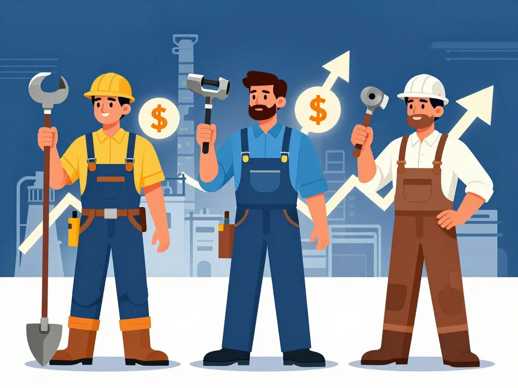 Chaudronnier salaire illustration niveaux de carrière