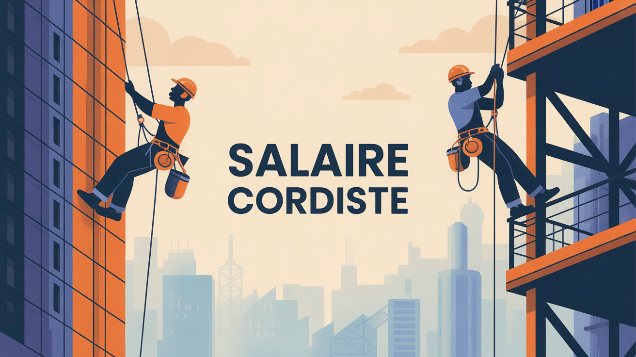 cordiste salaire illustration professionnelle en hauteur