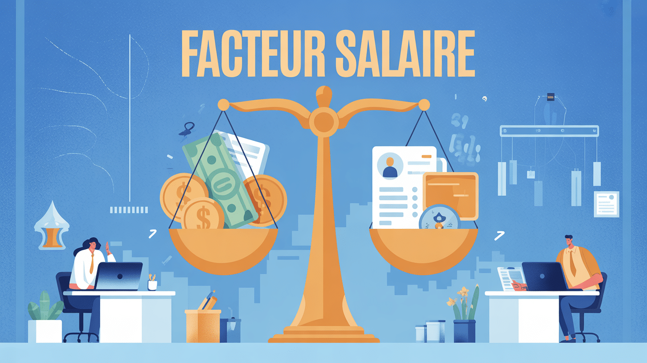 illustration facteur salaire balance rémunération