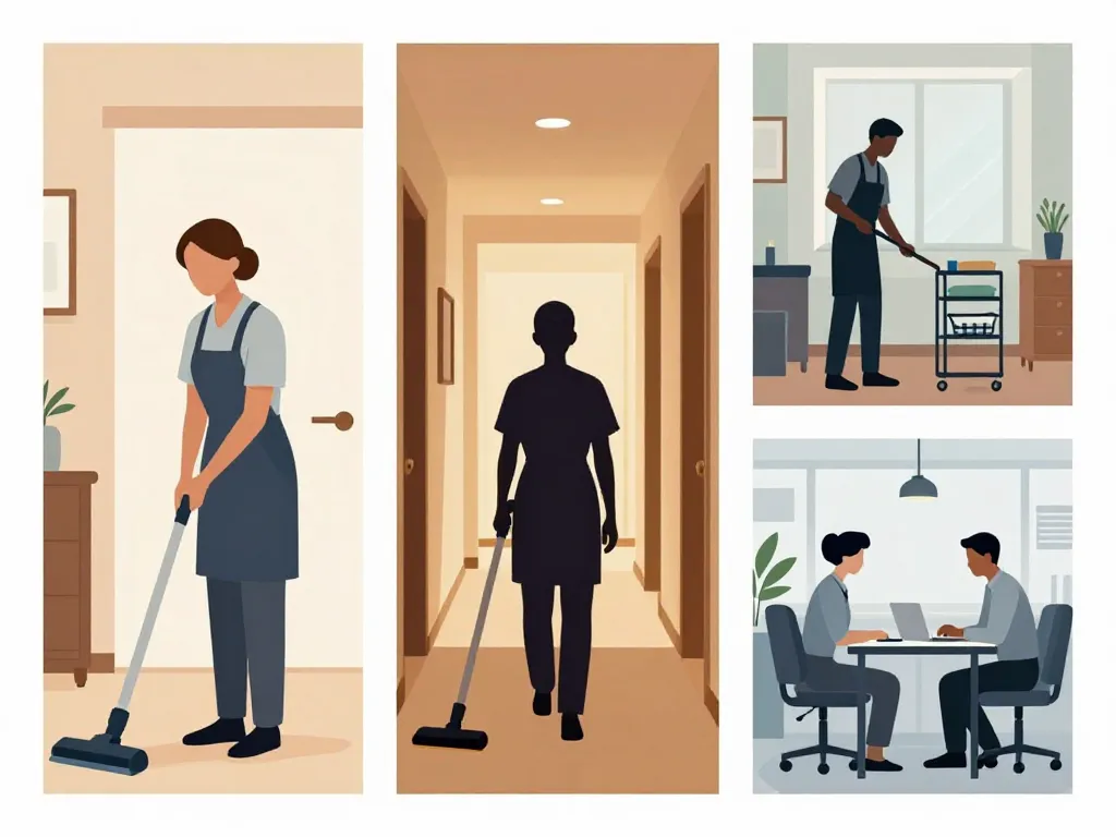 différents statuts femme de ménage salaire visuel explicatif