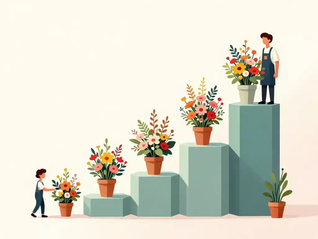 progression fleuriste salaire en france