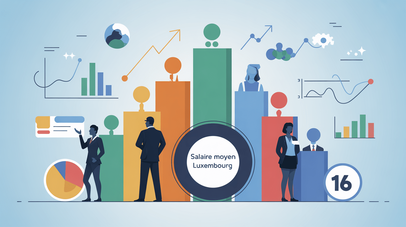 illustration luxembourg salaire moyen économie secteurs