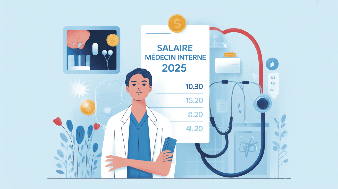 Illustration salaire medecin interne France 2025